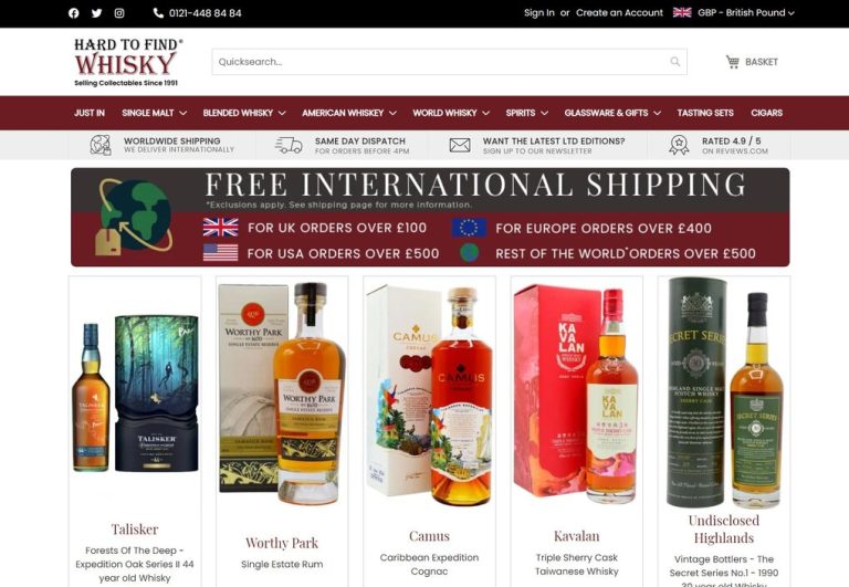 11 Best Online Whisky / Whiskey Shops to Buy From WhiskeyBon