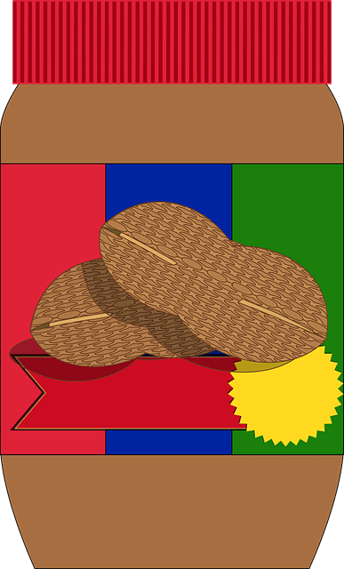 An illustration of a jar of peanut butter